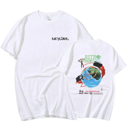 Astro Nomical Travis Scott White T Shirt