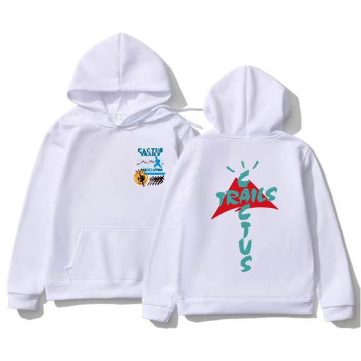 Cactus Jack Streetwear White Hoodie