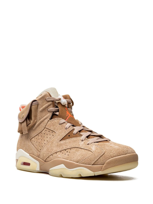 Travis Scott Air Jordan 6 Retro SP British Khaki Promo Sample Sneakers