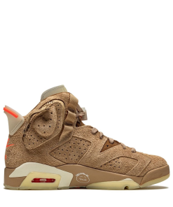 Travis Scott Air Jordan 6 Retro Sample British Khaki Sneakers