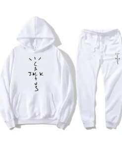 Travis Scotts Cactus Jack Track White Tracksuit